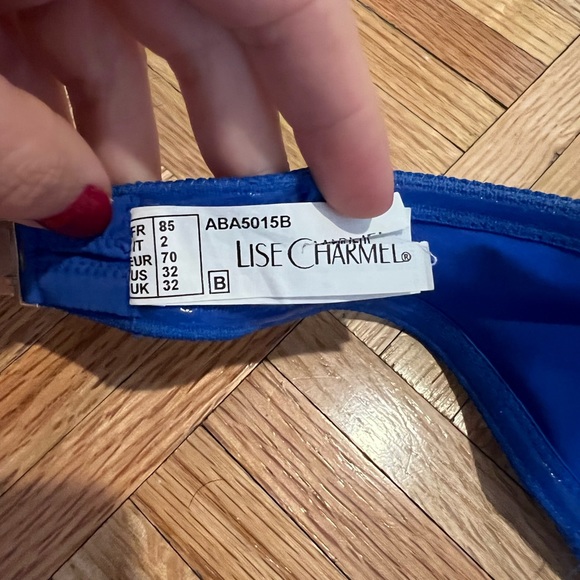 Lise Charmel Ajourage Couture Bandeau Swim Top 32B Cobalt - Picture 4 of 5